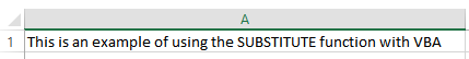 Excel SUBSTITUTE vba