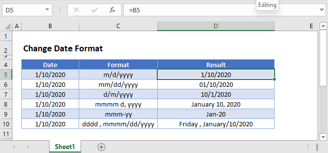 Change Date Format in Excel & Google Sheets - Automate Excel