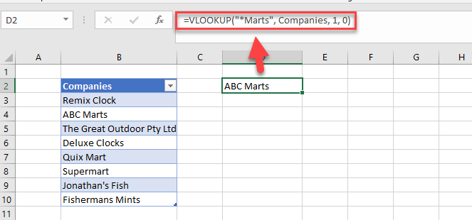 excel vlookup wildcard