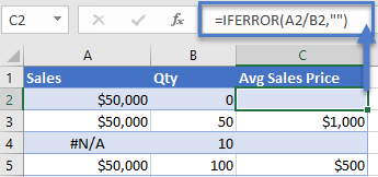 iferror then blank
