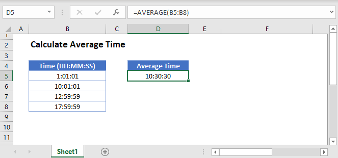 Average Time Main