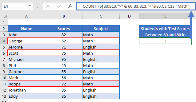 Count If Multiple Criteria Ex2 in Excel
