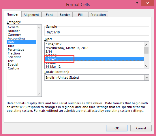 format cells