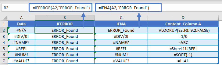 IFNA Vs IFERROR