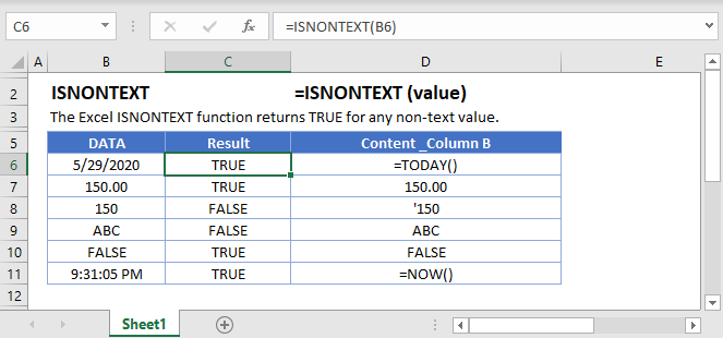 ISNONTEXT main