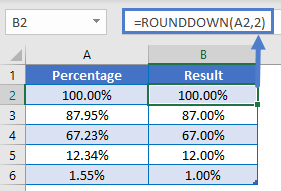 Percentage RoundDown
