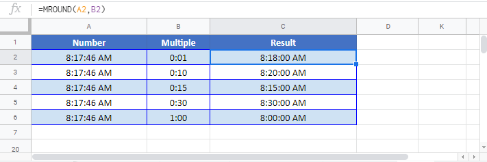 Round Time Google