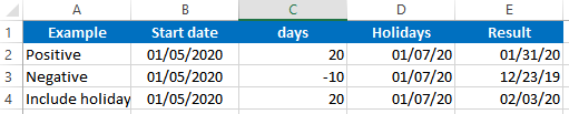 Vba WORKDAY function