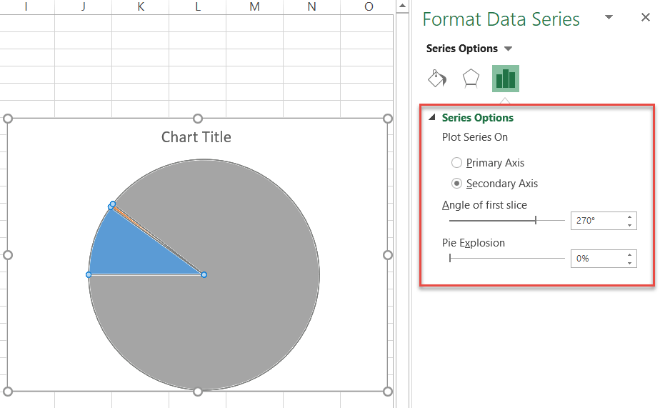 Align the pie chart with the doughnut chart