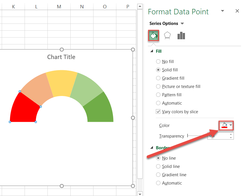 Change the colors of the remaining slices