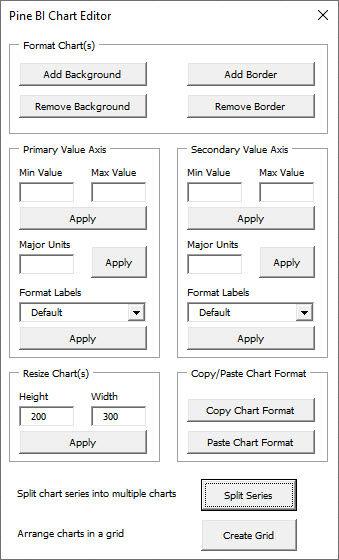 excel chart editor