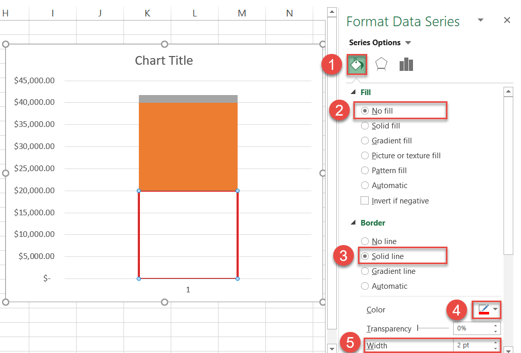 Coloring data markers in Excel