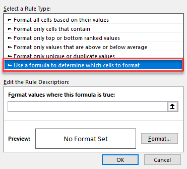 conditional format formula tool