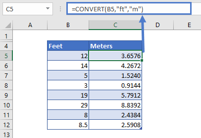 convert ft to meters