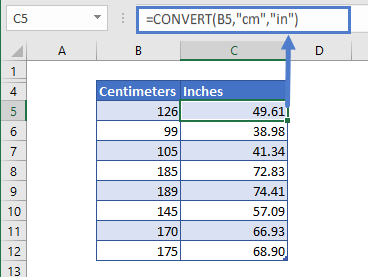 Cm to Inches - Conversion, Examples