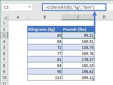 convert kg to lbs