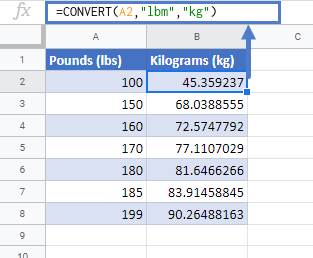 To 185 kg lbs Pounds to