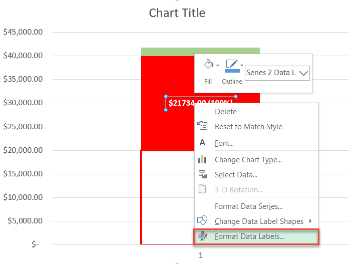 Formatting data labels in Excel