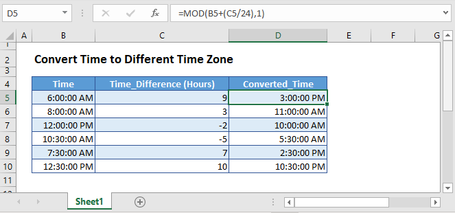 mf convert time zones