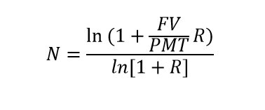 NPER Formula with FV given