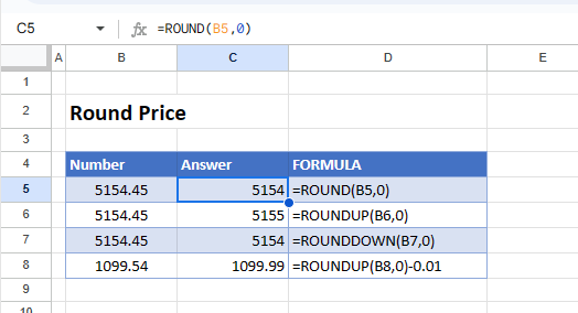 round gs no decimal