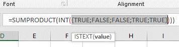 sumproduct is text count any cells 2