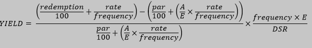 YIELD Formula