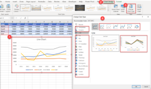 Excel Line Charts – Standard, Stacked – Free Template Download ...