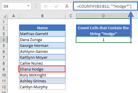 Count Cells that Contain Specific Text Ex2