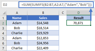 Sales OR Combine