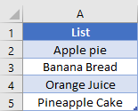 Sort List Table