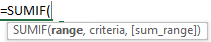 Sumif Function