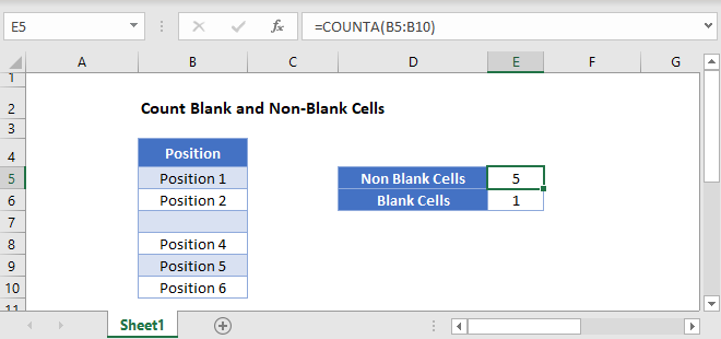 count cells with any text main Function