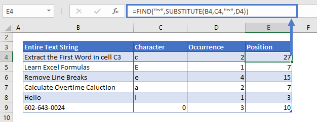 Find Nth Occurrence of a character in Excel