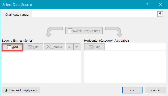 How to insert data into an Excel chart