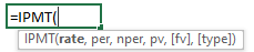 IPMT Function Syntax