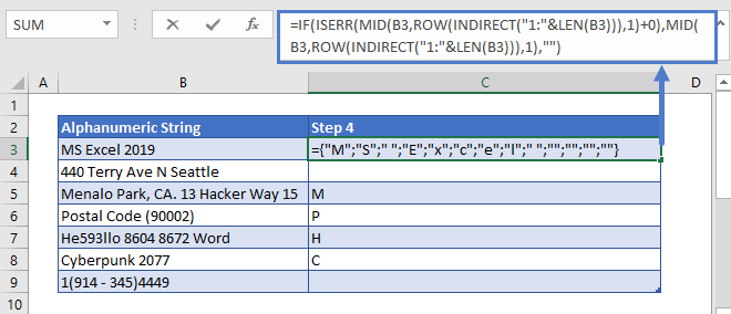 Remove Numbers from Text IF Function