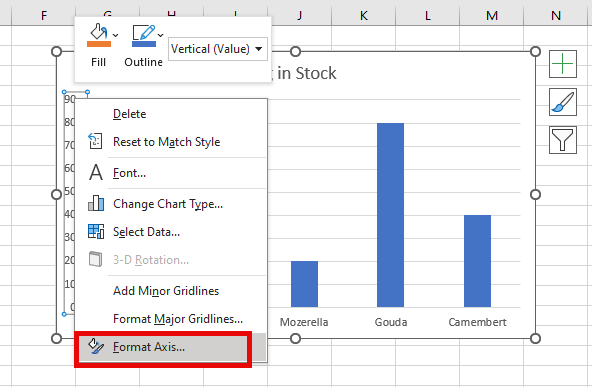 reverse chart select y axis