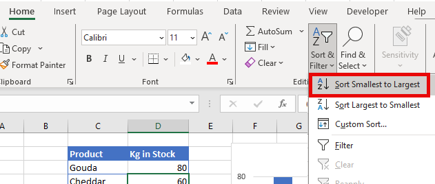 reversechart sort