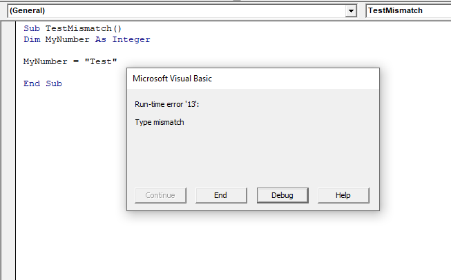 Vba Type Mismatch Run Time Error 13 Automate Excel