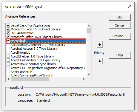 visual basic for excel array