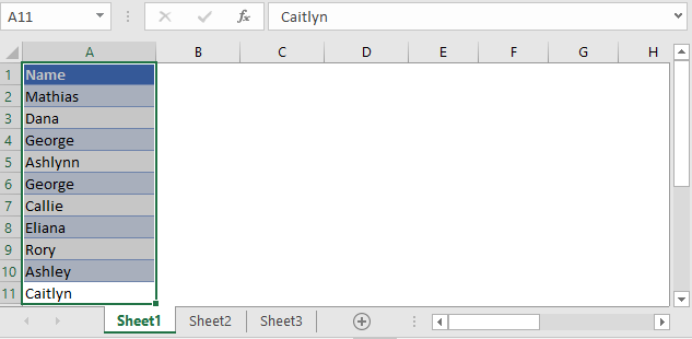 count occurrences in excel data set