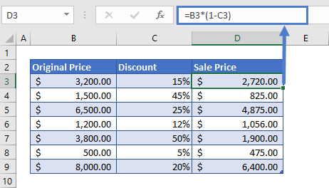 Decrease by Percentage 