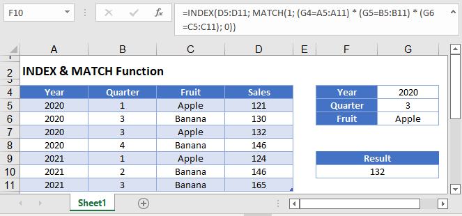 index match main func