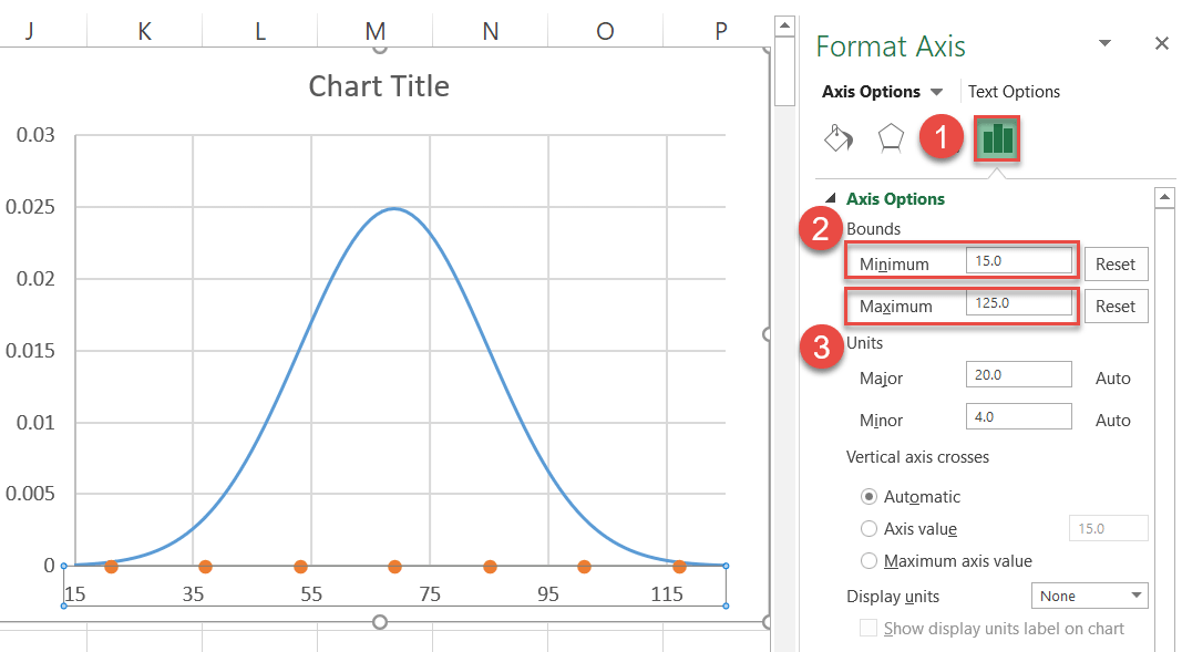 How to create a bell curve in Excel