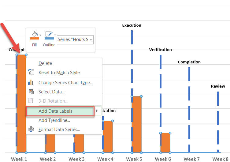 Insert another set of data labels