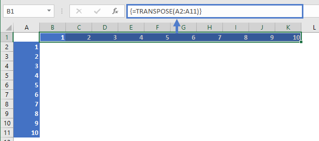 Multiplication Data Set Up By Transpose