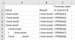 trim worksheet remove extra spaces