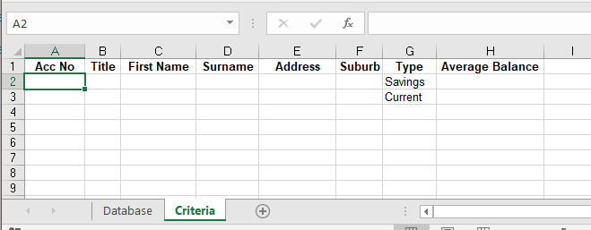 vba advanced filtering criteriasheet