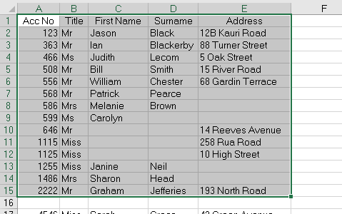 vba current region database 5